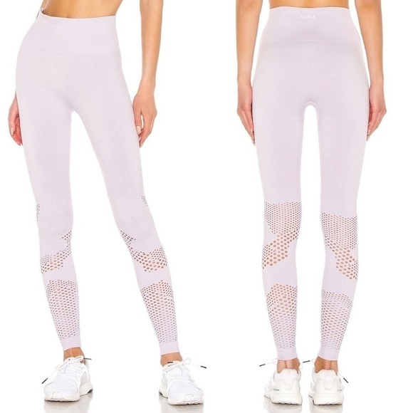 Alala Camo Seamless Legging High Waist Perforated Laser Cut Lilac Size Small - Picture 4 of 16